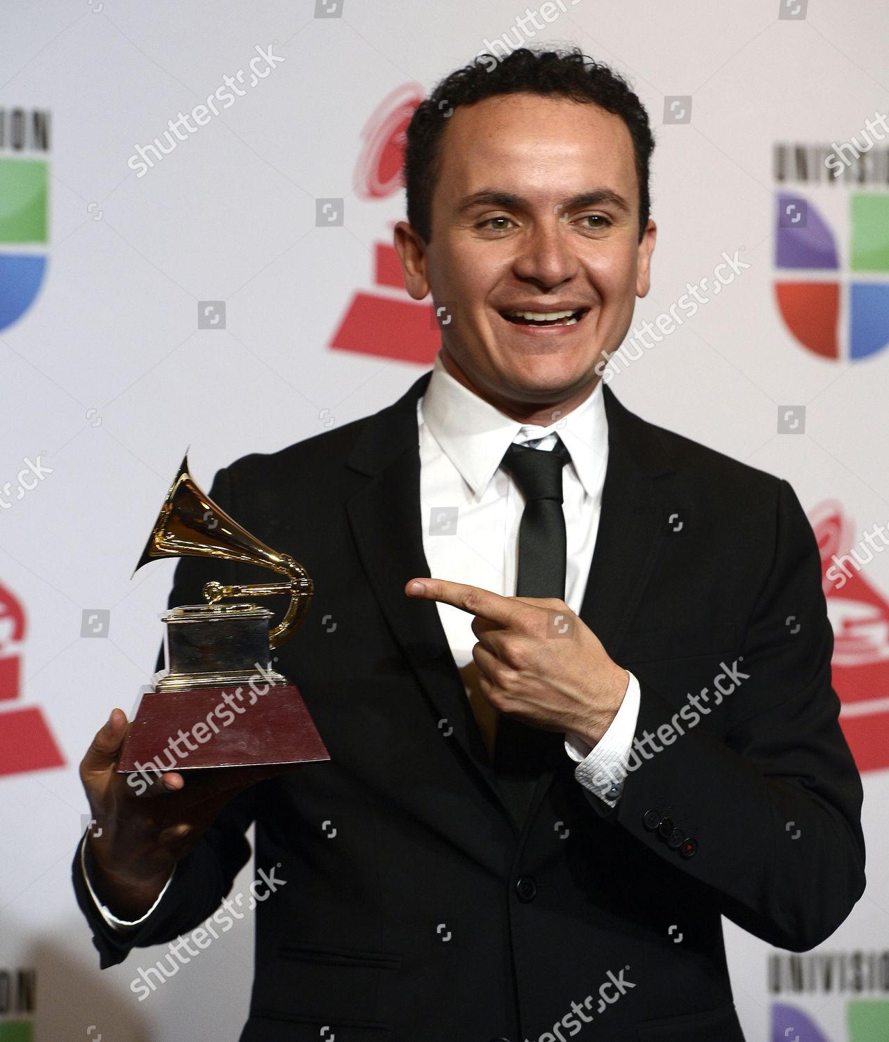 Colombian Singer Fonseca Holds His Award Editorial Stock Photo - Stock