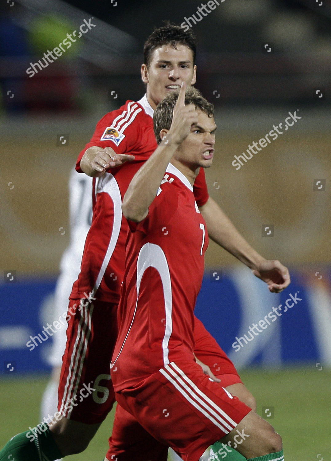 Hungarian Player Vladimir Koman Front Celebrates Editorial Stock Photo