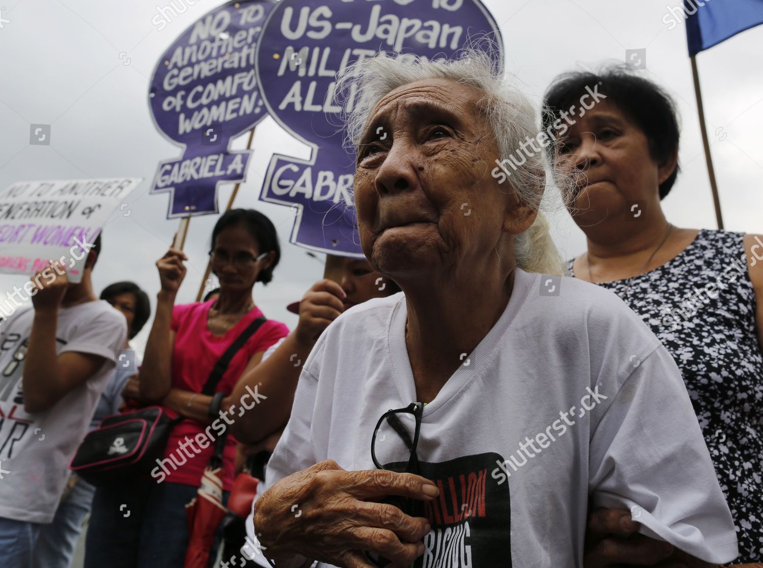 Former Filipino Comfort Women Join Protest Rally Editorial Stock