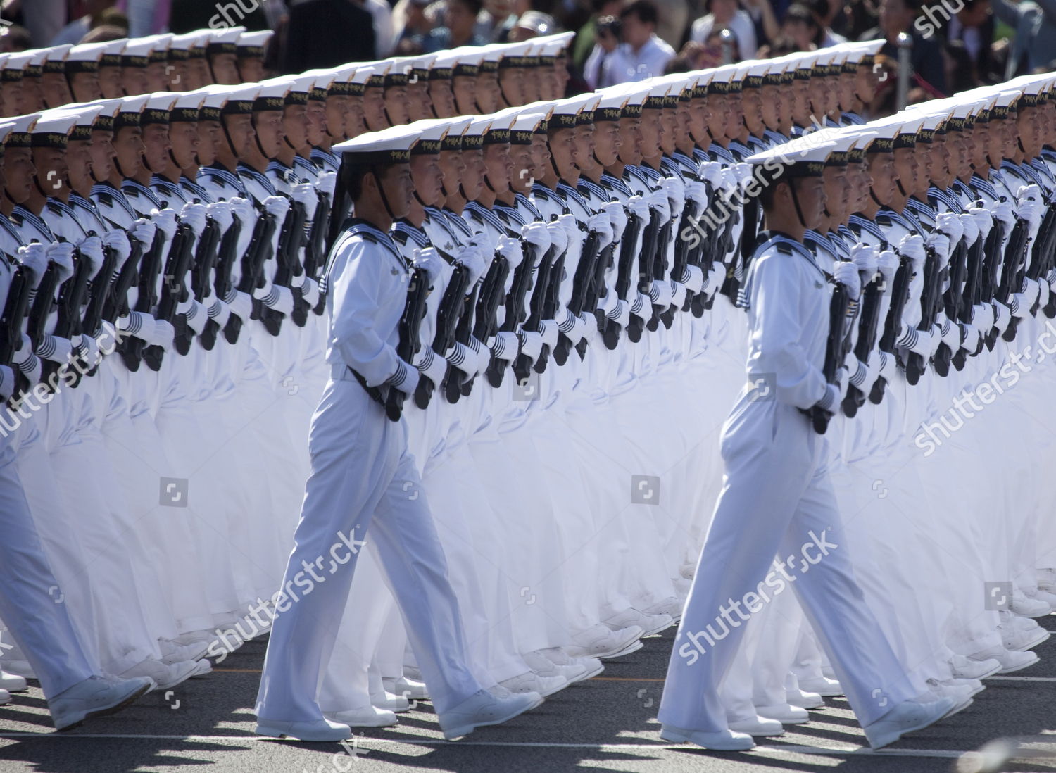 Precision Marching By Military Unit During Editorial Stock Photo