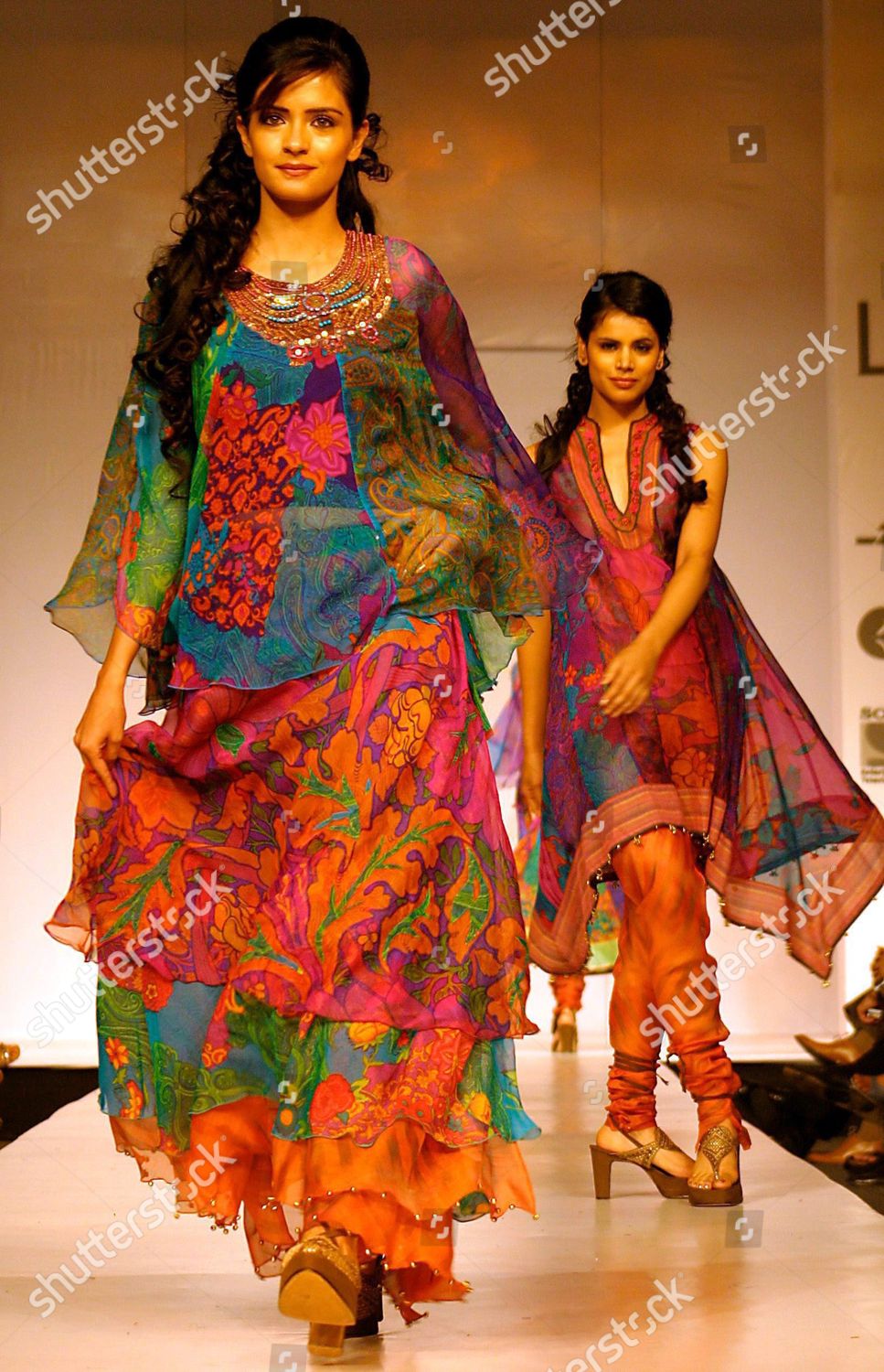 Indian Models Display Creations By Ritu Editorial Stock Photo - Stock ...
