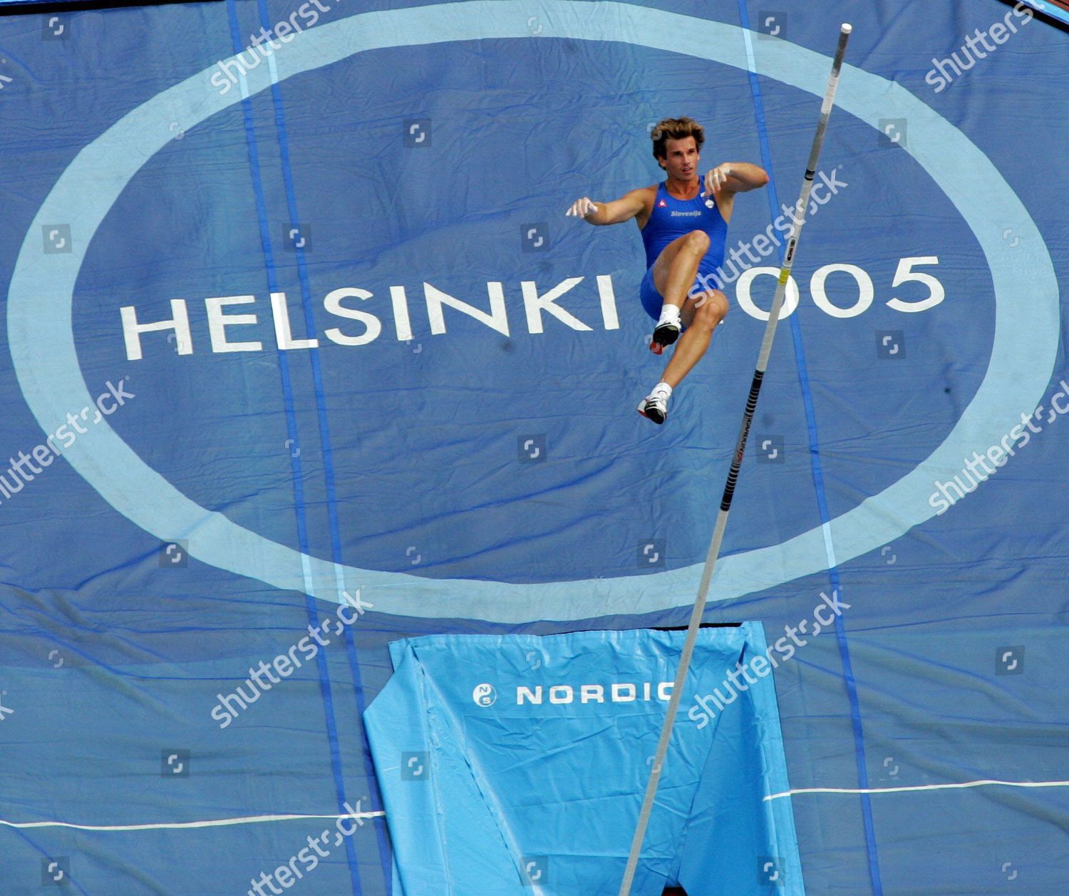 Unidentified Pole Vaulter His Attempt Qualification Editorial Stock