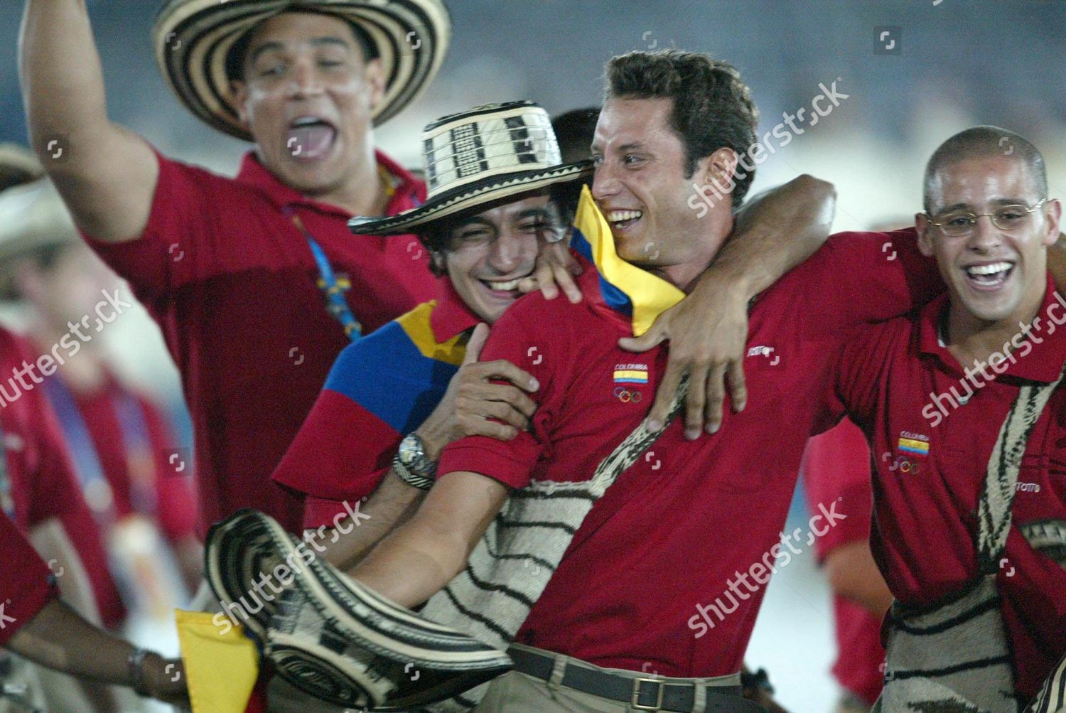 Members Colombias Olympic Team Celebrate During Editorial Stock Photo