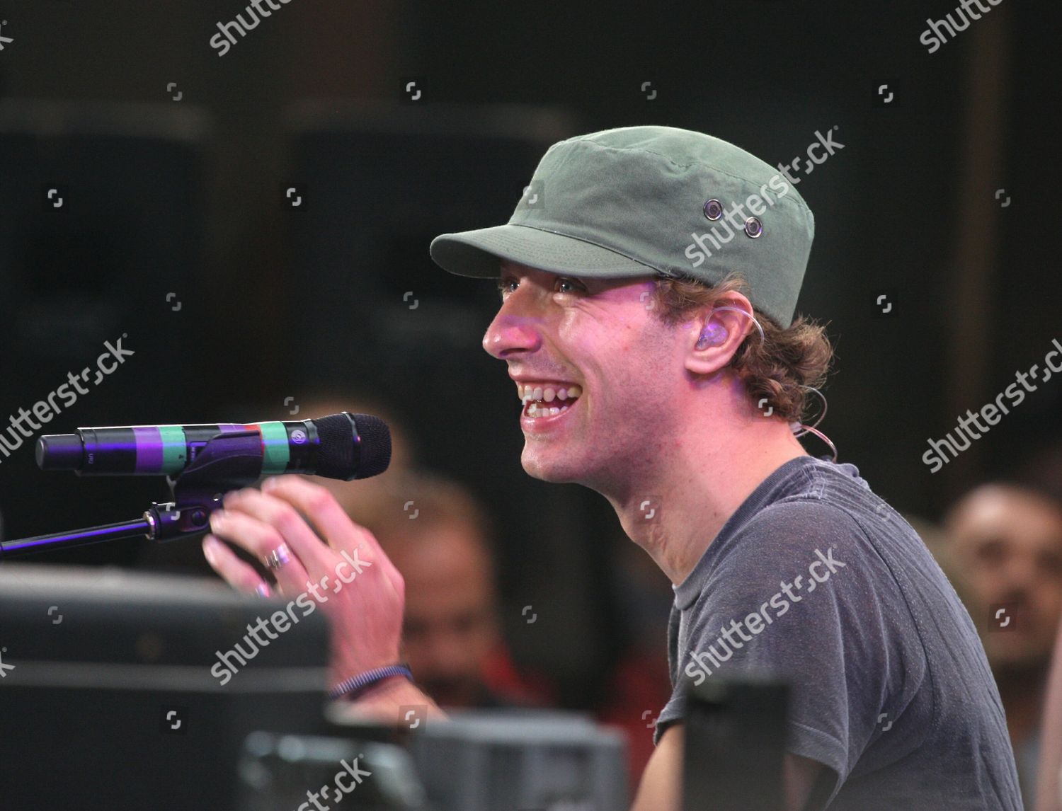 Chris Martin Coldplay During Soundcheck Editorial Stock Photo - Stock ...