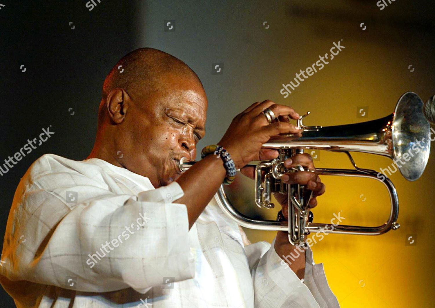 South African Musician Hugh Masekela Plays Editorial Stock Photo