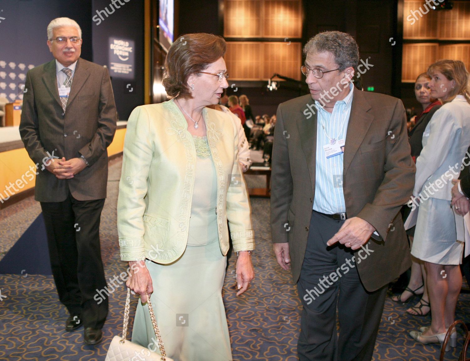 Suzanne Mubarak c First Lady Egypt Talks Editorial Stock Photo - Stock 