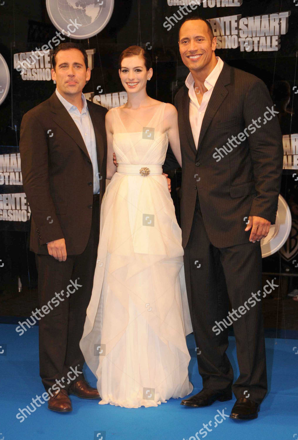 Steve Carell Anne Hathaway Dwayne Johnson Editorial Stock Photo Stock Image Shutterstock