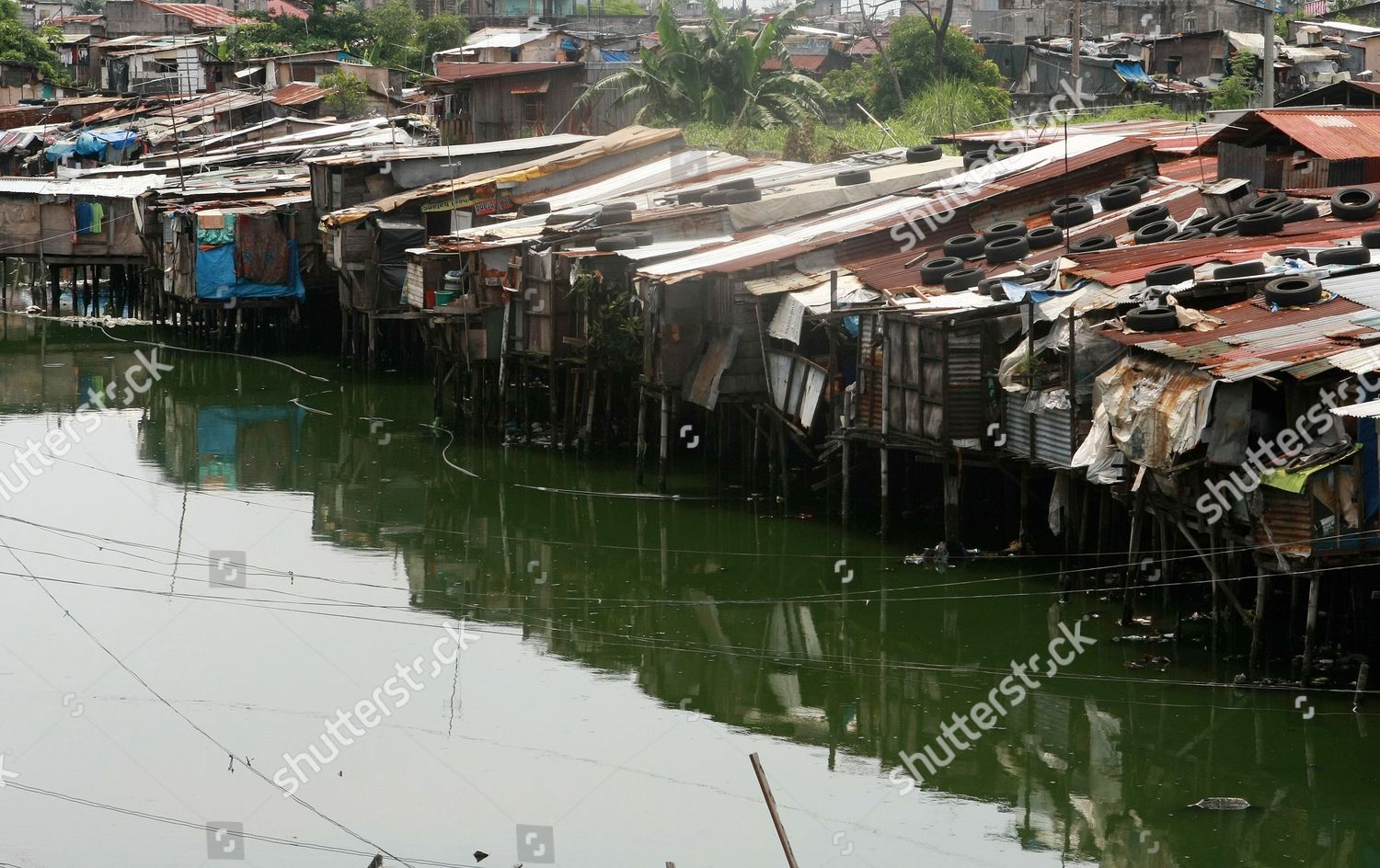 Lines Shanties Built Bank River Seen Editorial Stock Photo - Stock ...