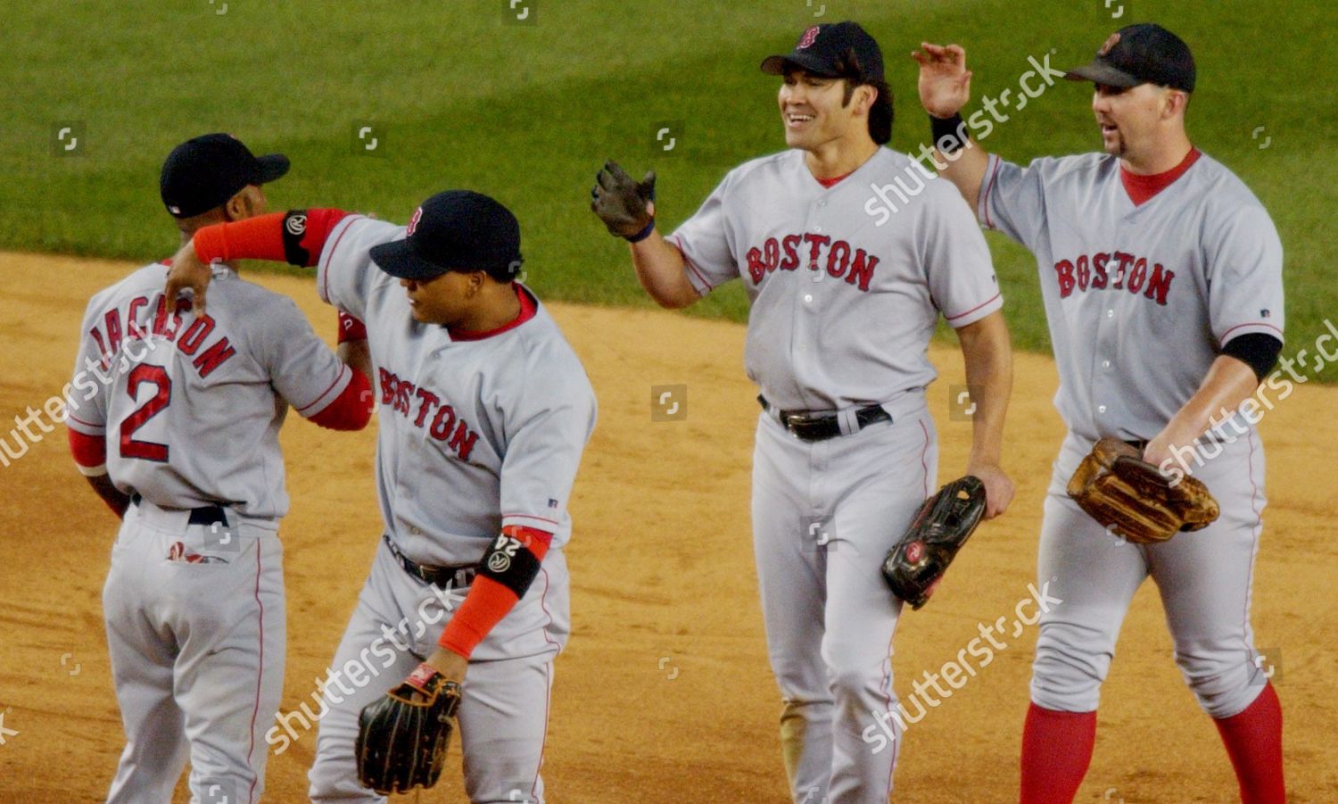 Boston Red Sox Players Lr Damian Editorial Stock Photo - Stock Image