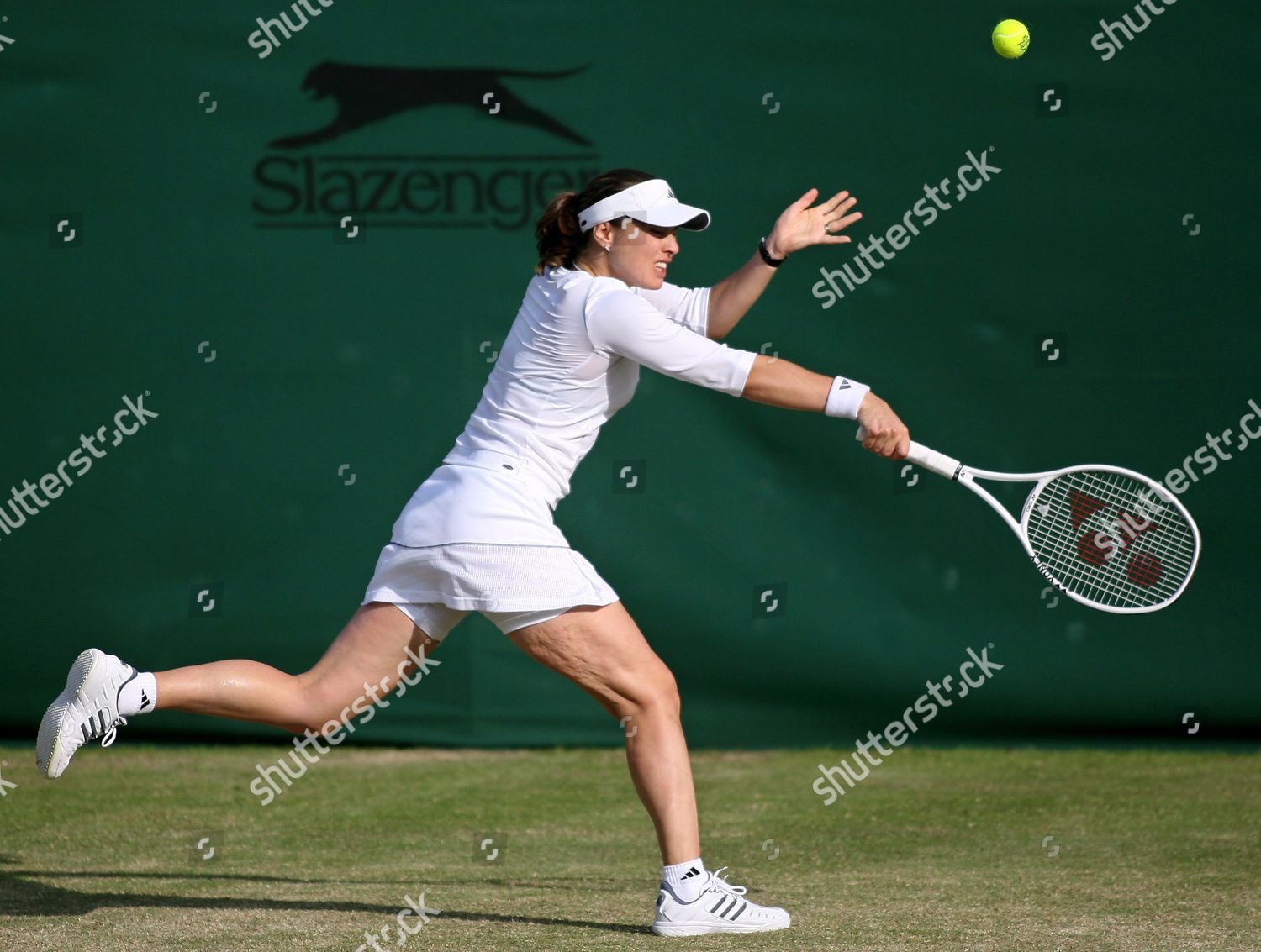 Swiss Martina Hingis Hits Backhand During Editorial Stock Photo - Stock ...