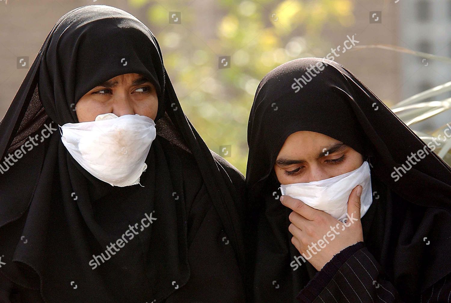 Two Women Wear Protective Masks Earthquake Editorial Stock Photo ...