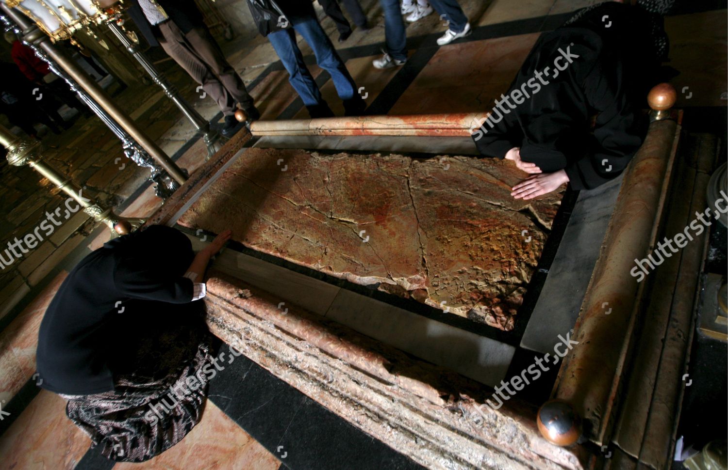 Christian Worshipper Prays Over Stone Anointment Editorial Stock Photo ...