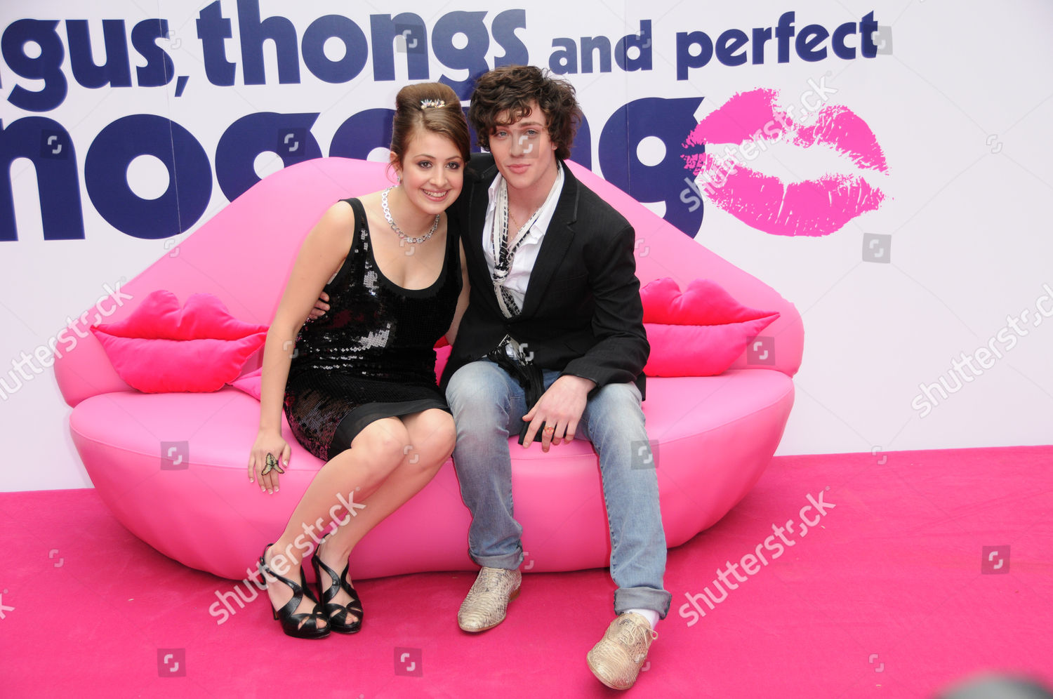 Georgia Groome Aaron Johnson Editorial Stock Photo - Stock Image