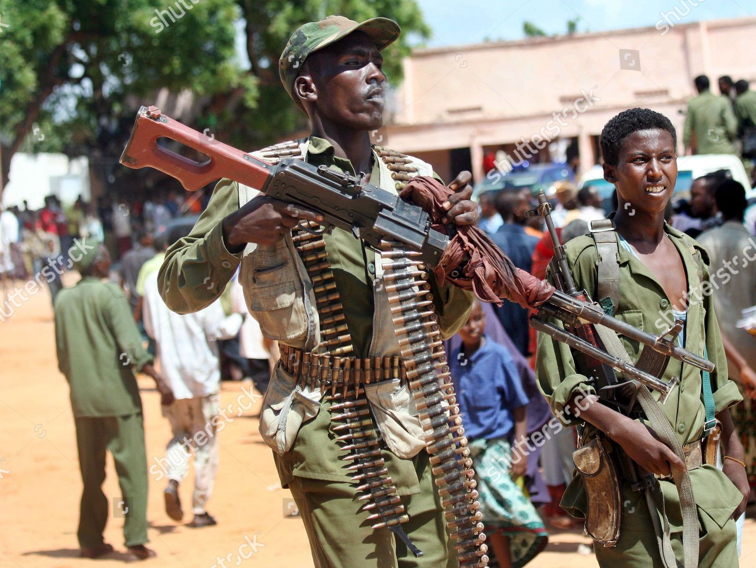 Somali Transitional Federal Government Soldiers Carry Editorial Stock ...