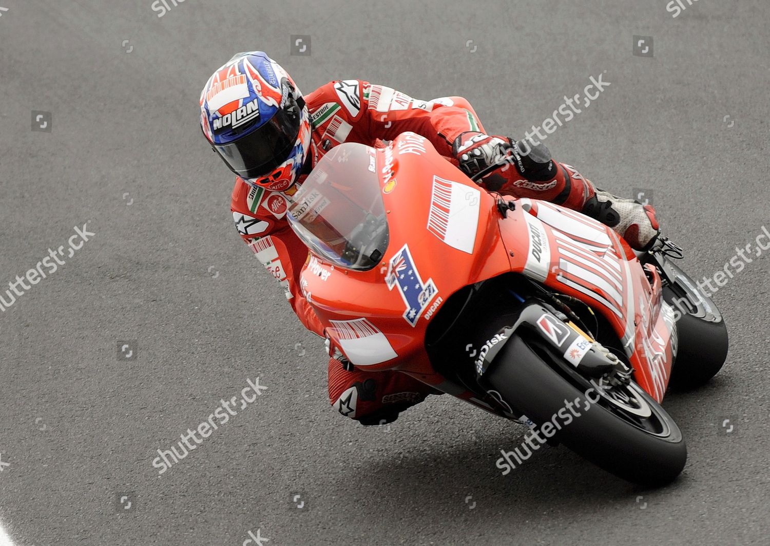 Casey Stoner Australia Ducati Team Heads Down Editorial Stock Photo Stock Image Shutterstock