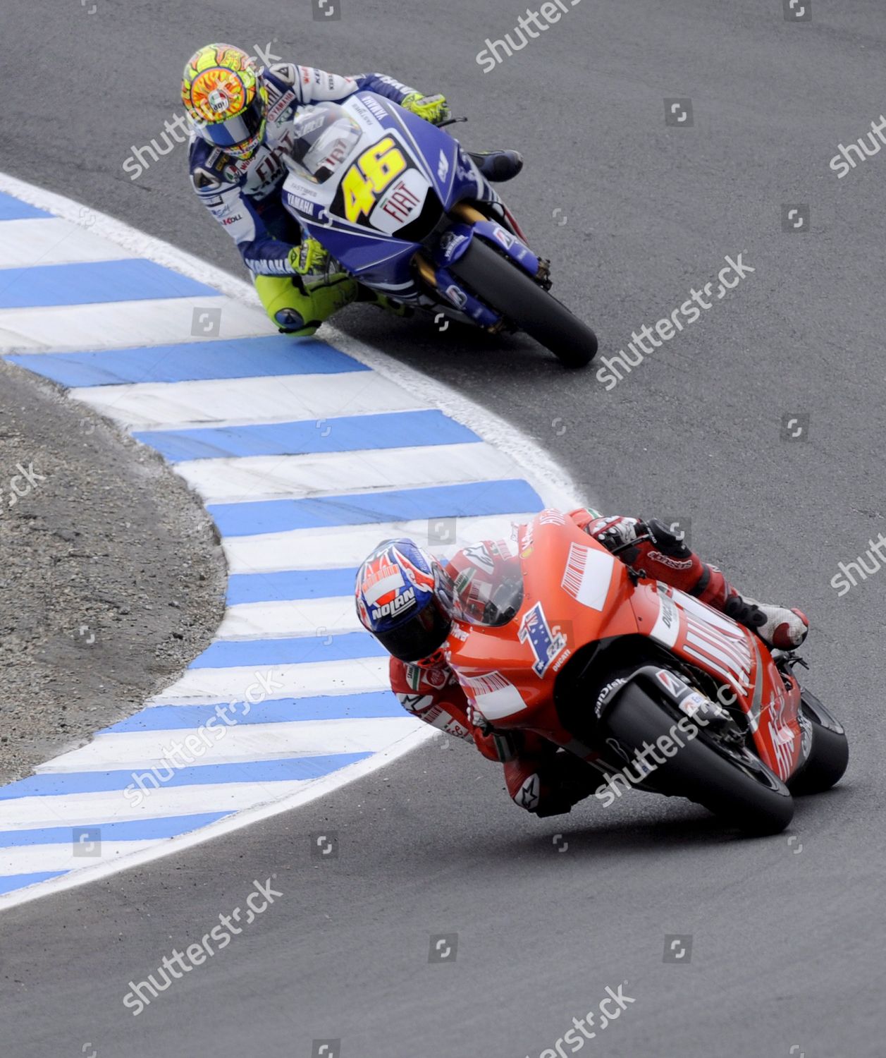 Casey Stoner Australia Bottom Valentino Rossi Italy Editorial Stock Photo Stock Image Shutterstock