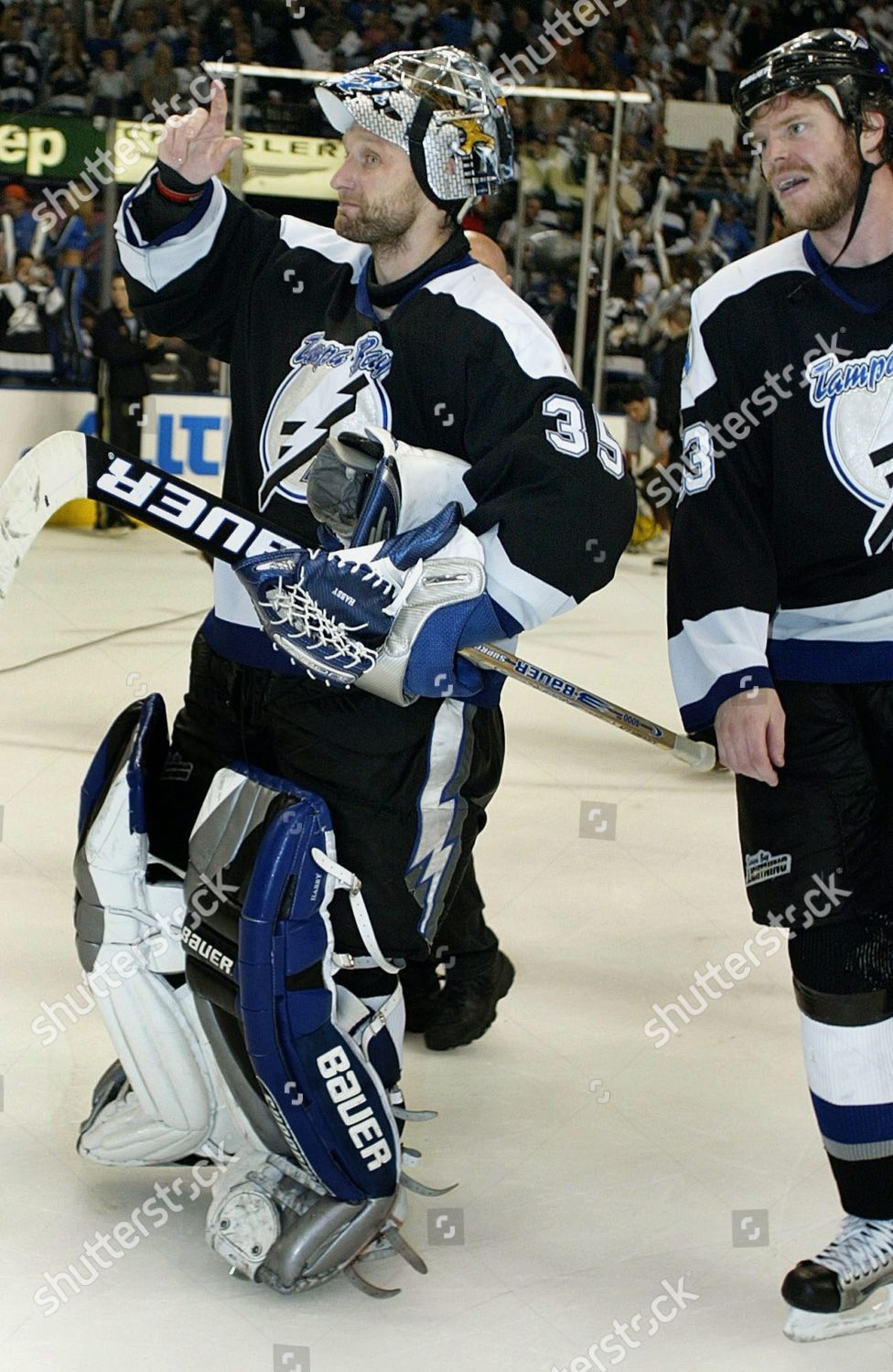 Goaltender Nikolai Khabibulin of the Tampa Bay Lightning warms up News  Photo - Getty Images