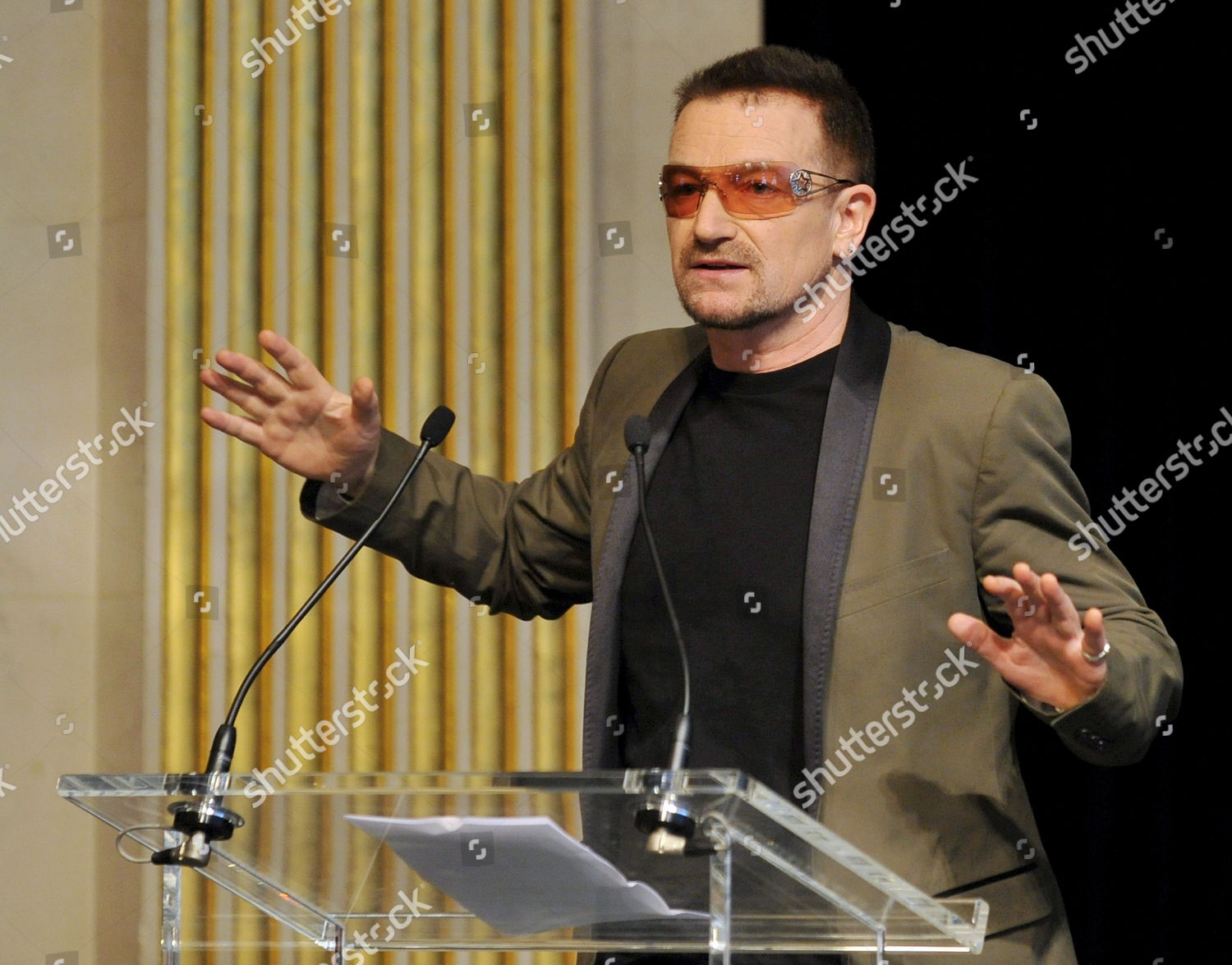 Irish Singer Bono Addresses Nobel Prize Editorial Stock Photo Stock