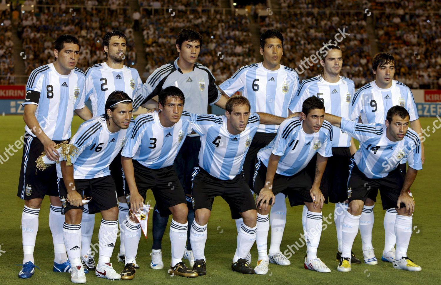 Argentine Olympic Soccer Team Players Pose Editorial Stock Photo