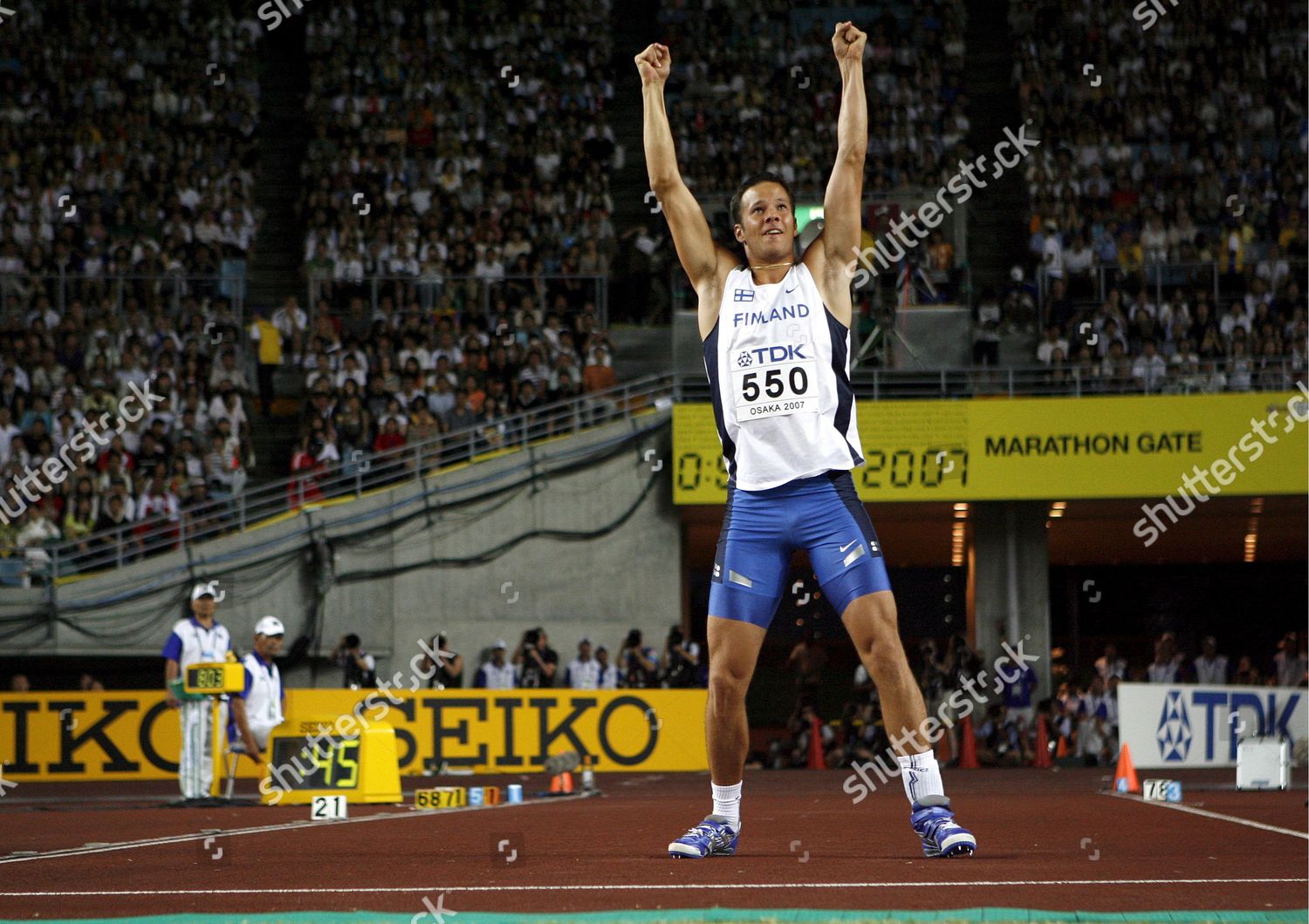 Tero Pitkamaki Finland Celebrates Javelin Final Editorial Stock Photo Stock Image Shutterstock