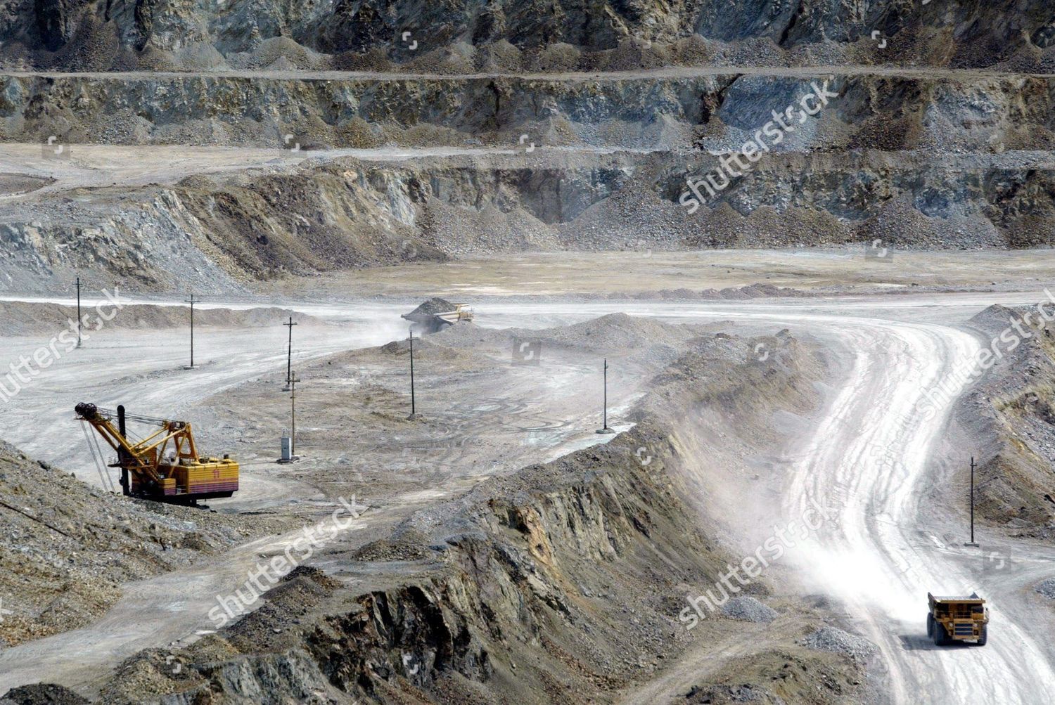 Trucks Carry Copper Ore Quarry Stateowned Editorial Stock Photo - Stock ...