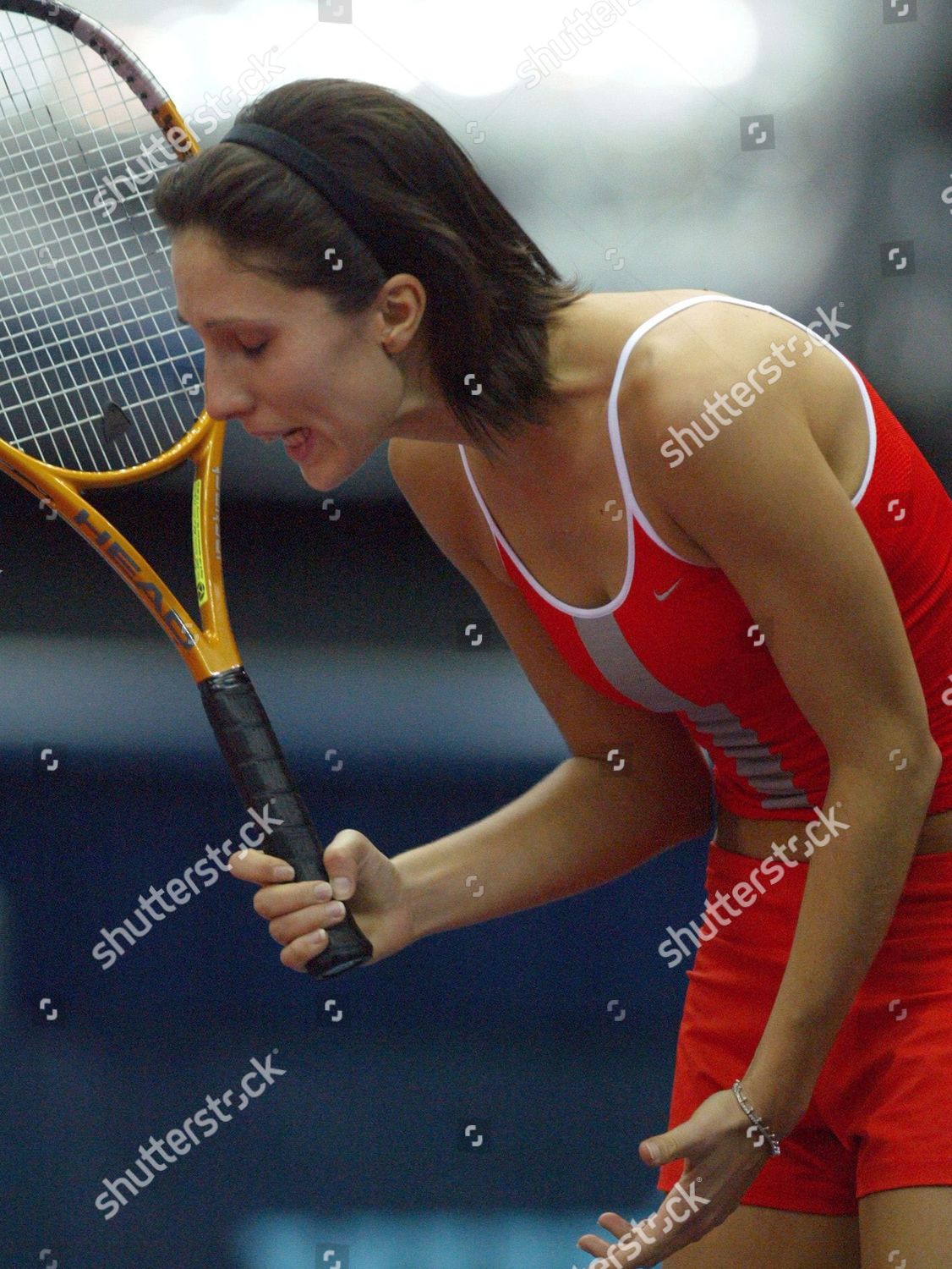 Anastasia Myskina Russia Reacts During Tennis Editorial Stock Photo