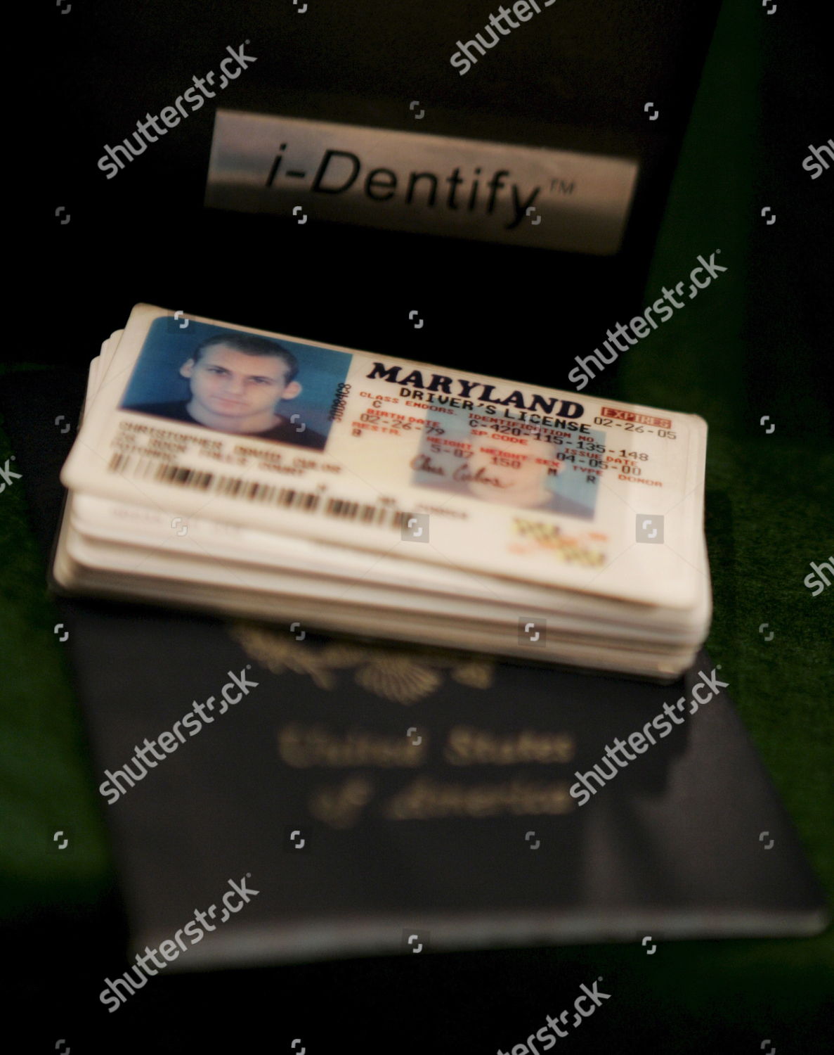 Identify Id Card Readerauthenticator System Displayed Editorial Stock