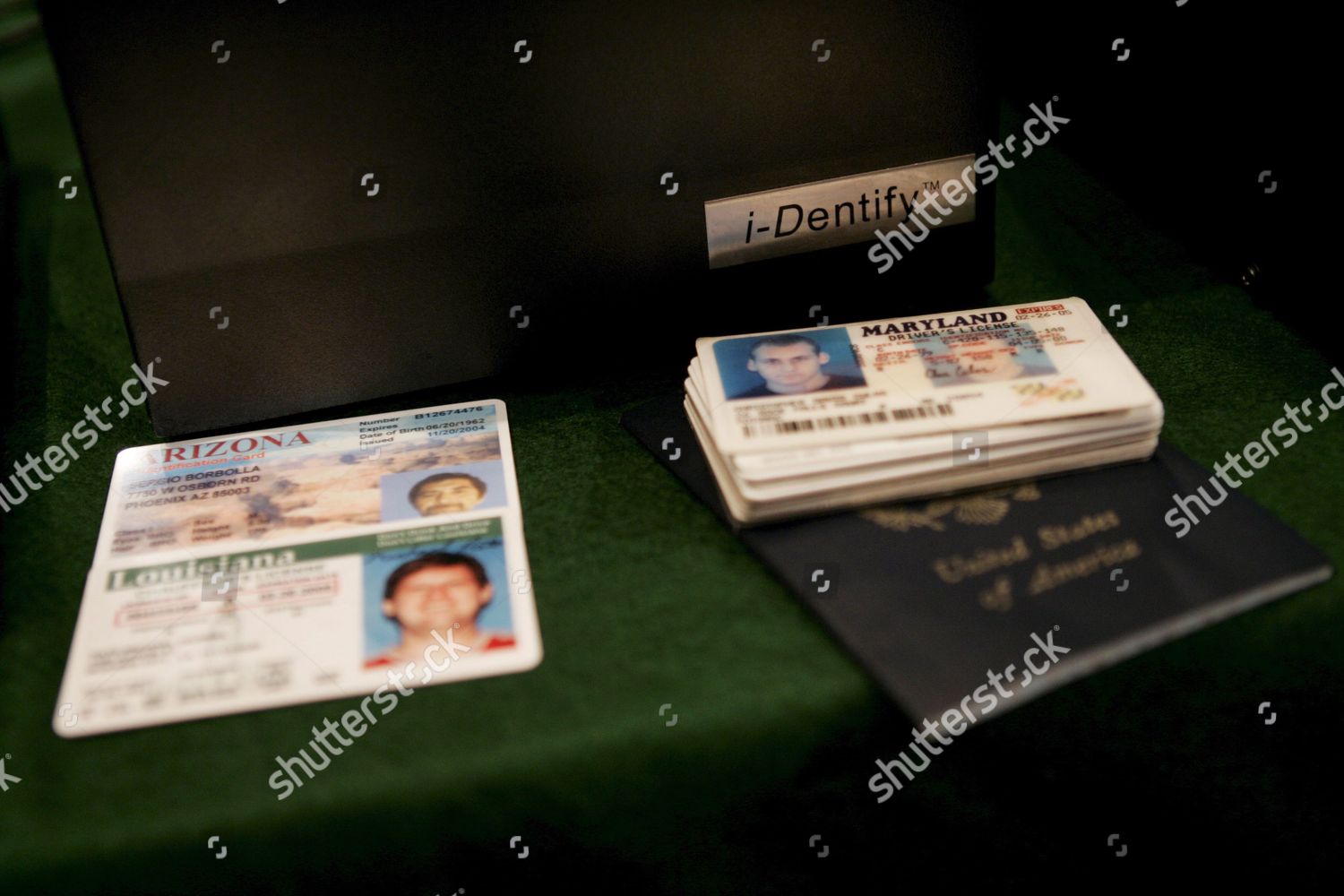 Identify Id Card Readerauthenticator System Displayed Editorial Stock