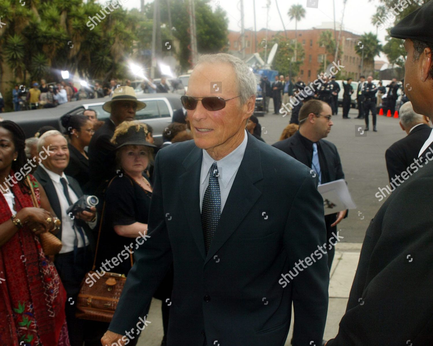 Actor Clint Eastwood Arrives Funeral Singer Editorial Stock Photo