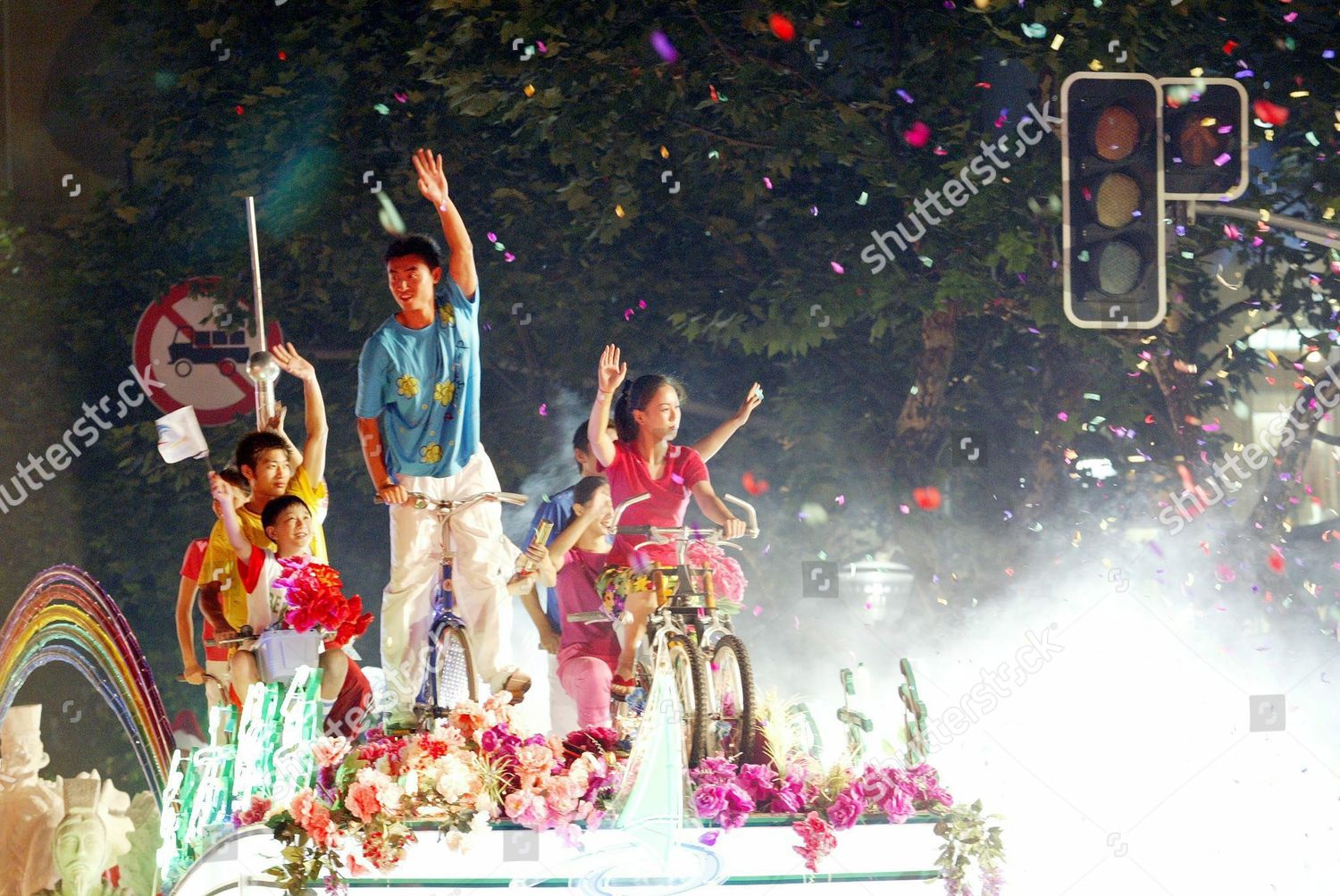 Performers Wave Crowd On Float Parade Editorial Stock Photo Stock