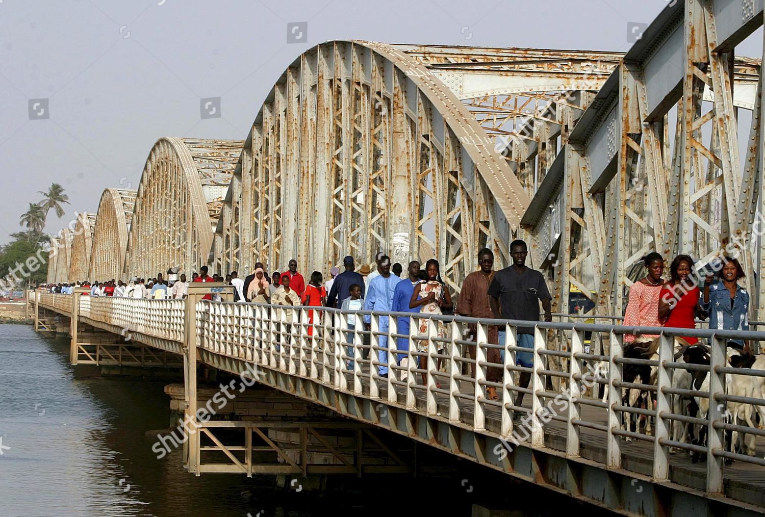 Senegalese Pedestrians Cross Pont Faidherbe Bridge Editorial Stock Photo -  Stock Image | Shutterstock