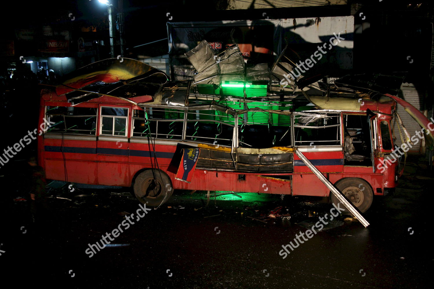 Passenger Bus Which Bomb Exploded Pictured Editorial Stock Photo ...