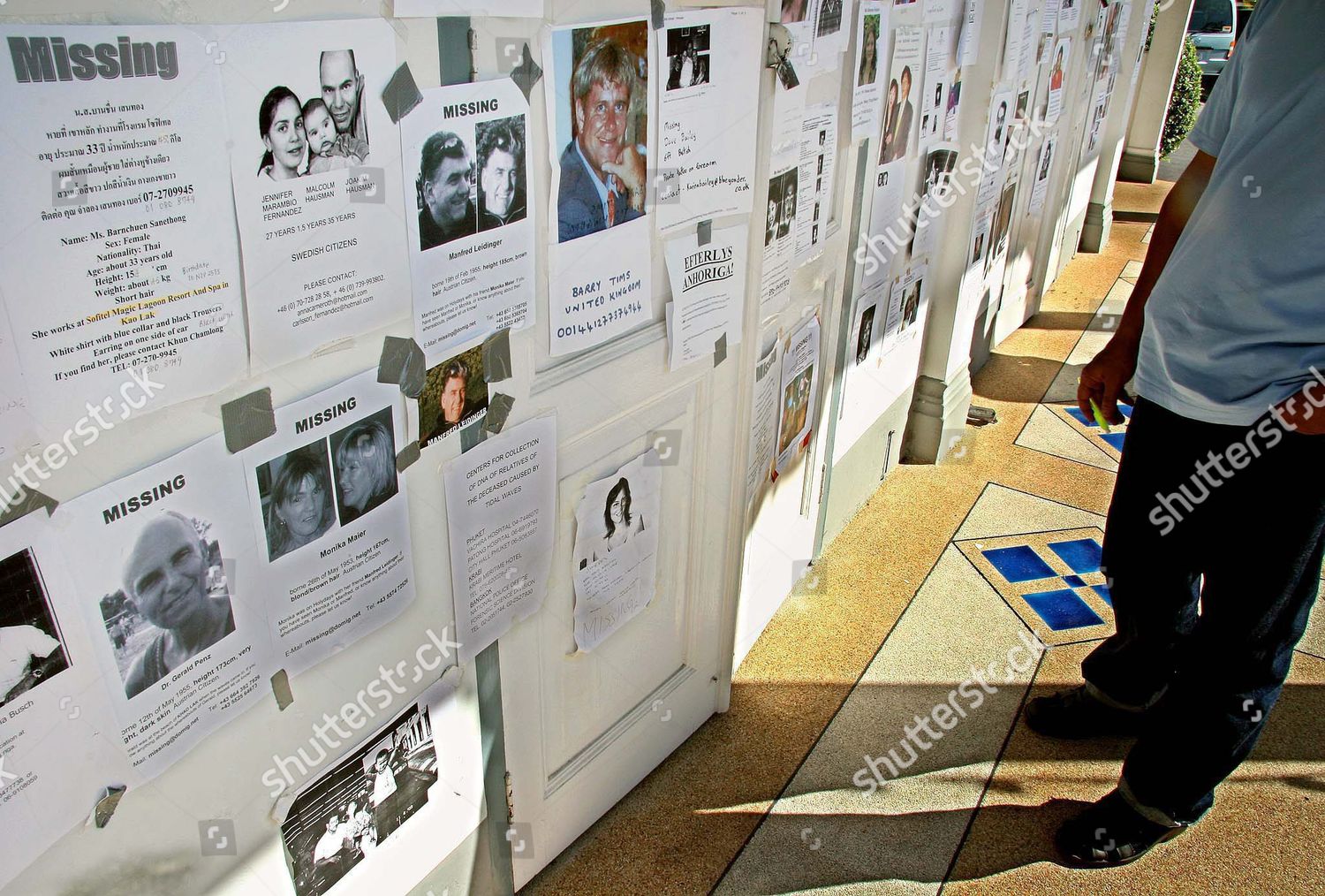 Thai Man Looks Missing Persons Board Editorial Stock Photo - Stock ...