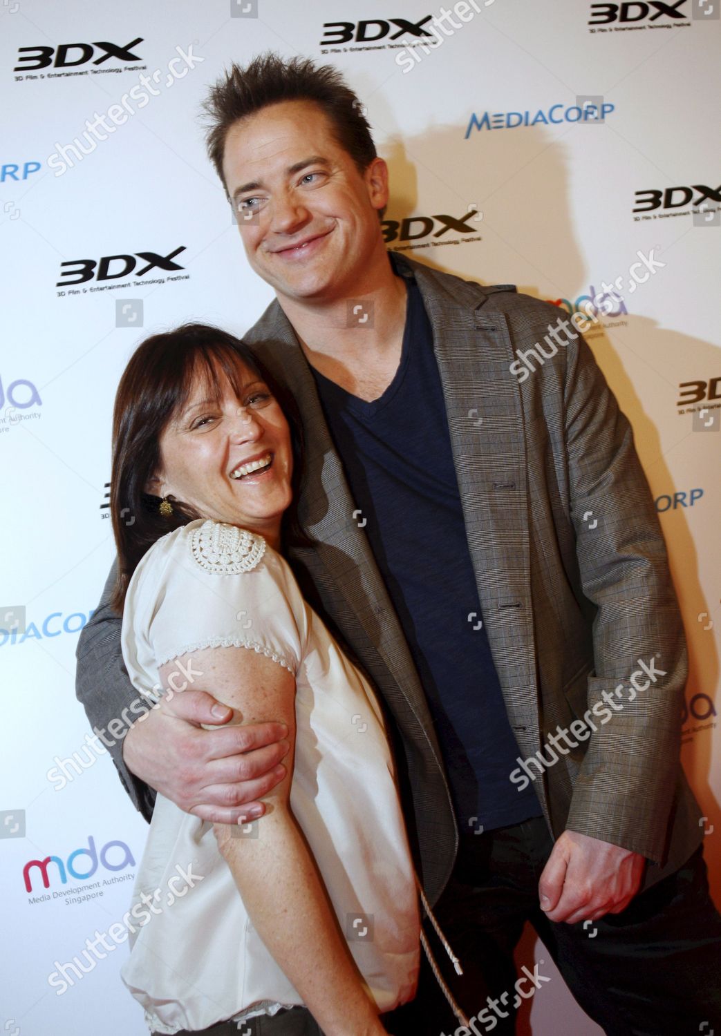 Canadianamerican Actor Brendan Fraser R Poses Producer Editorial Stock Photo Stock Image Shutterstock