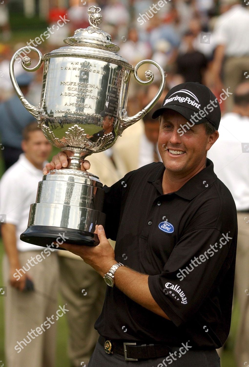 Phil Mickelson Holds Wannamaker Trophy After Editorial Stock Photo ...