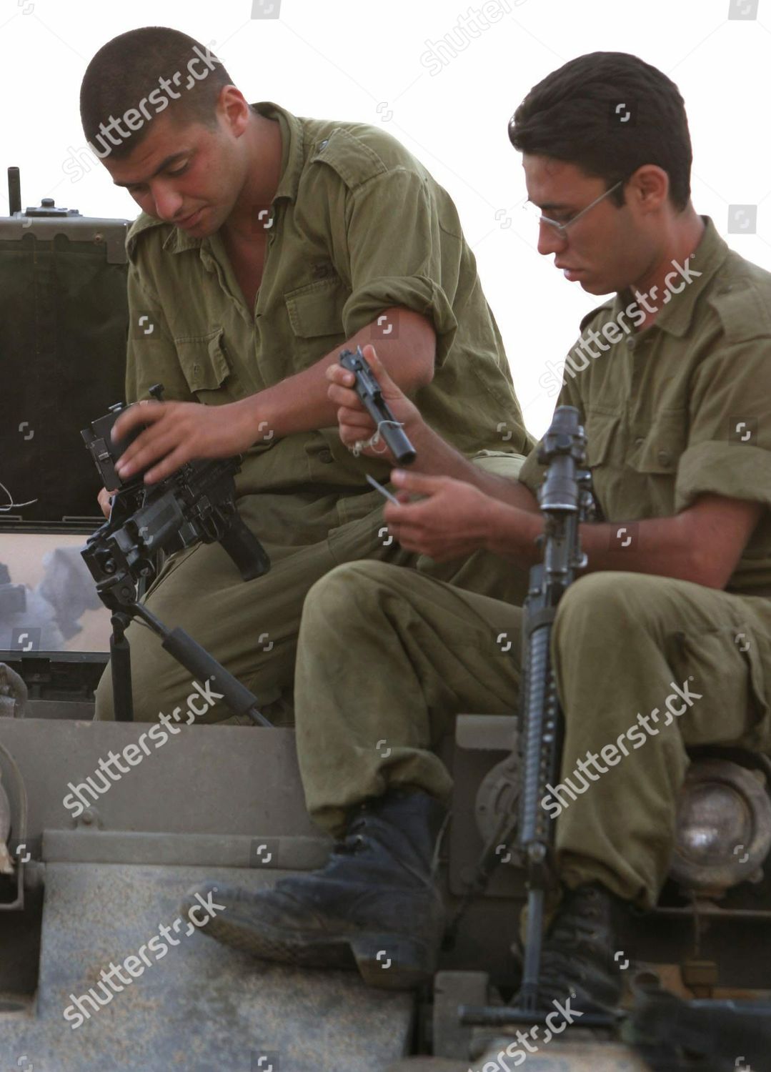 Israeli Soldiers Atop Armoured Personnel Carrier Editorial Stock Photo ...