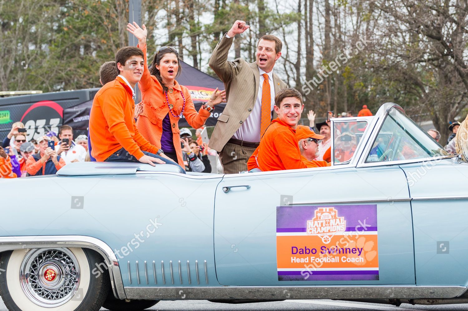 Clemson Tigers Head Coach Dabo Swinney Wife Editorial Stock