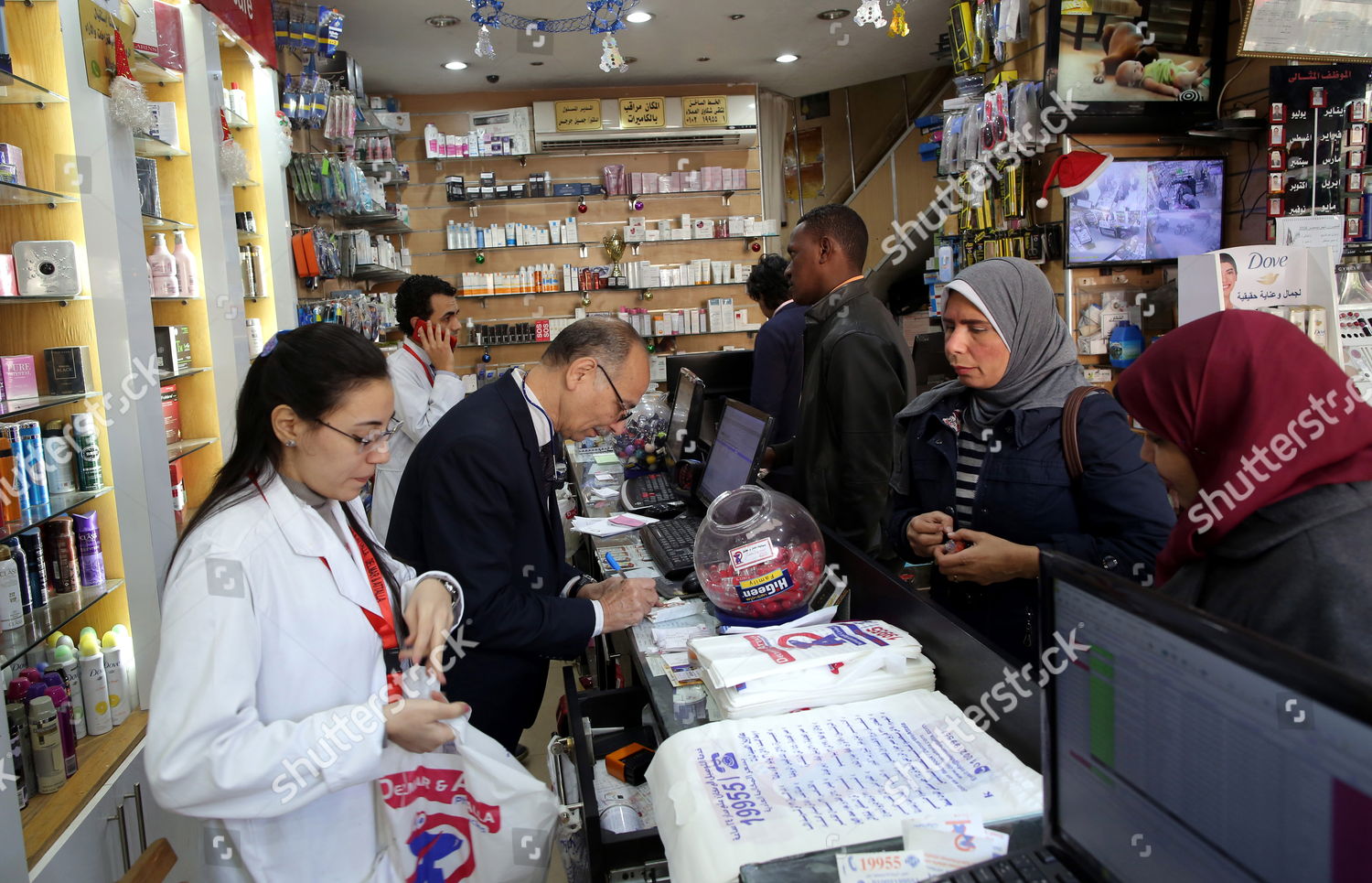Customer buy medicine pharmacy Cairo Egypt 15 Editorial Stock Photo - Stock Image | Shutterstock