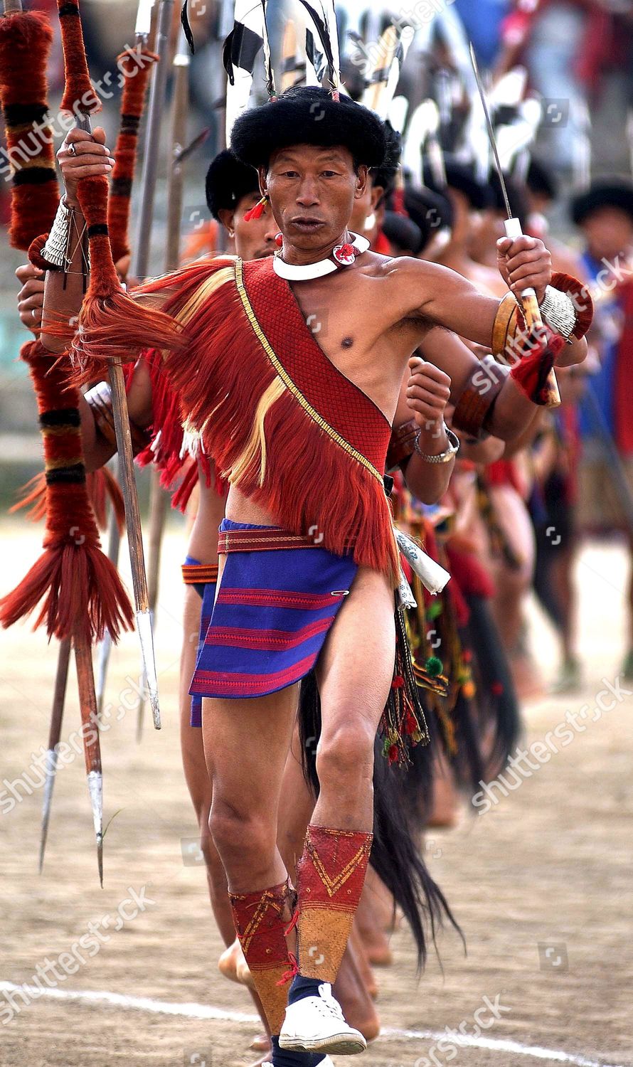 Naga Tribe Men Performing Their Traditional Editorial Stock Photo 