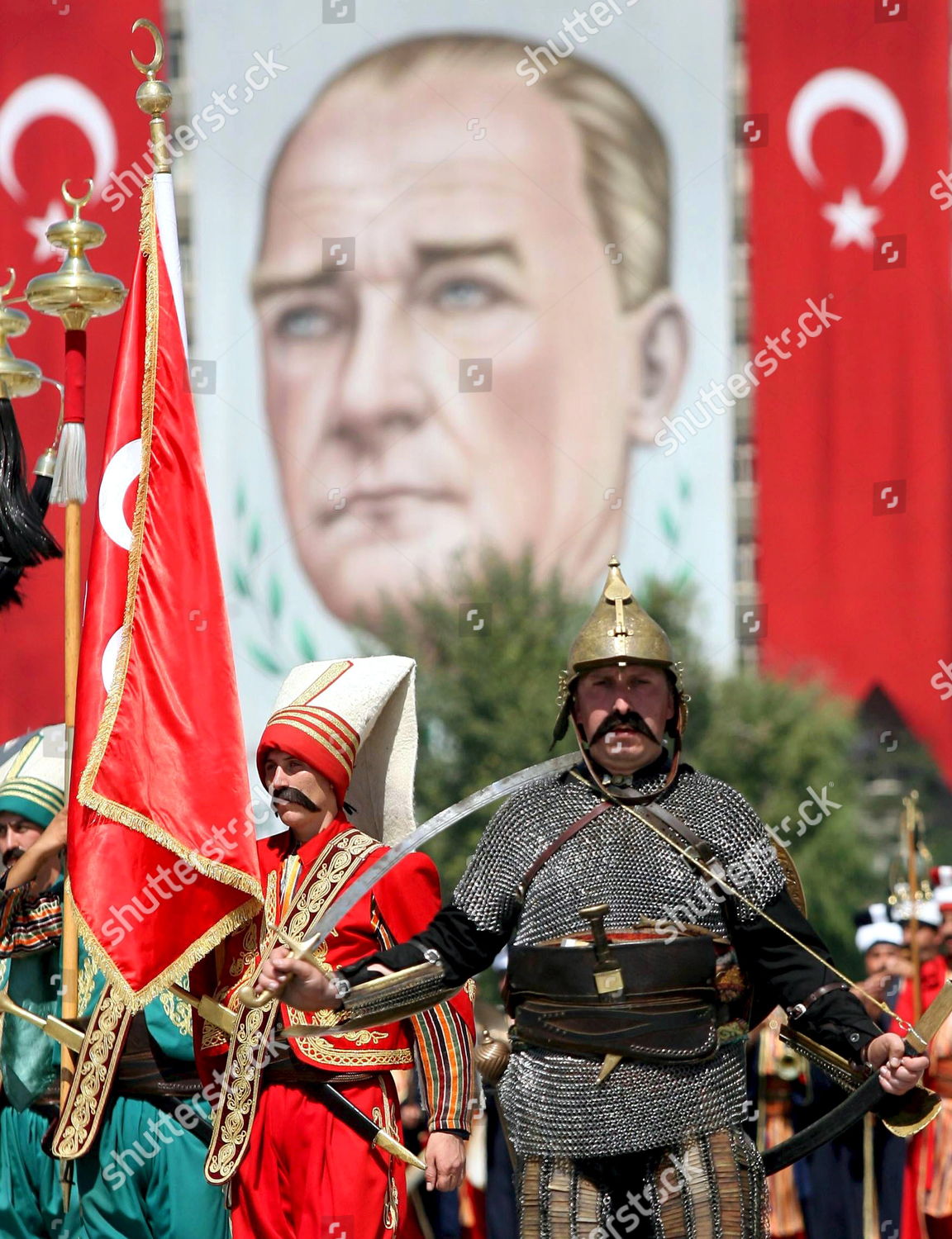 Turkish Soldiers Wear Historical Ottoman Army Editorial Stock Photo