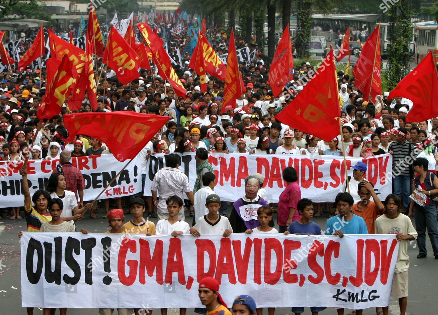 Protesters March Their Banners Rally Philippines Editorial Stock Photo ...