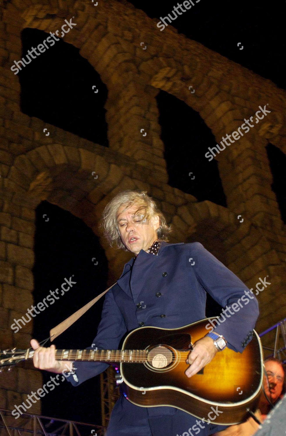 British Musician Bob Geldof Performs Under Editorial Stock Photo