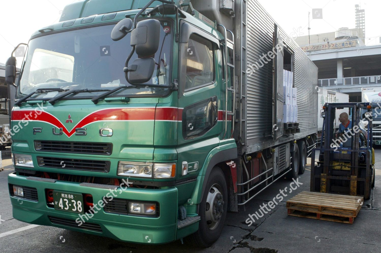 Mitsubishi Fuso Truck Being Unloaded Tokyos Editorial Stock Photo Stock Image Shutterstock