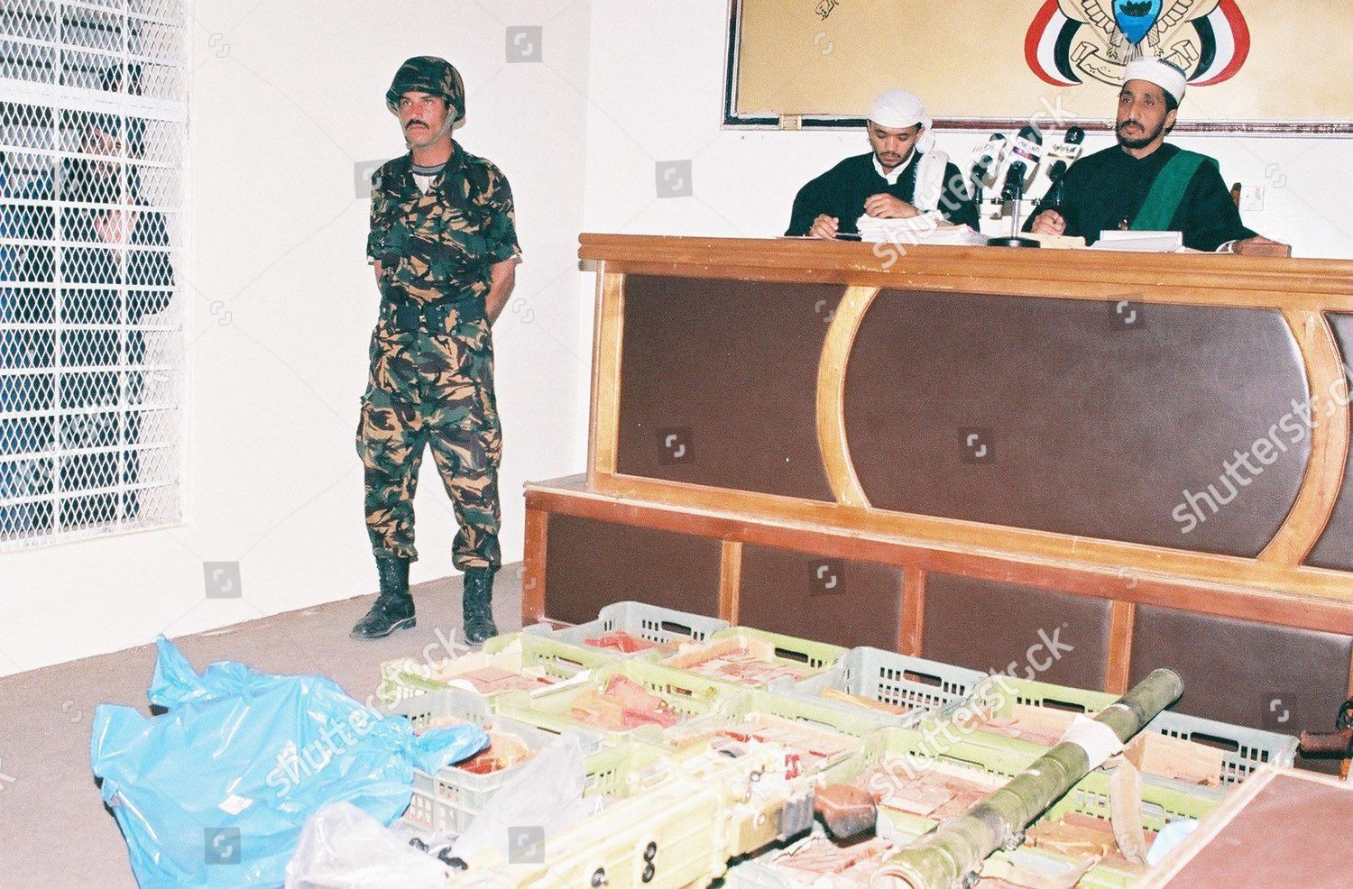 Weapons Explosives Presented Evidence Court During Editorial Stock ...