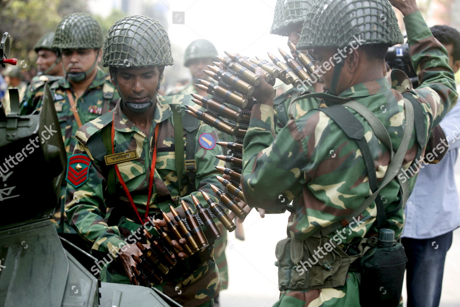 Bangladesh Army Soldiers Load Ammunition They Editorial Stock Photo ...