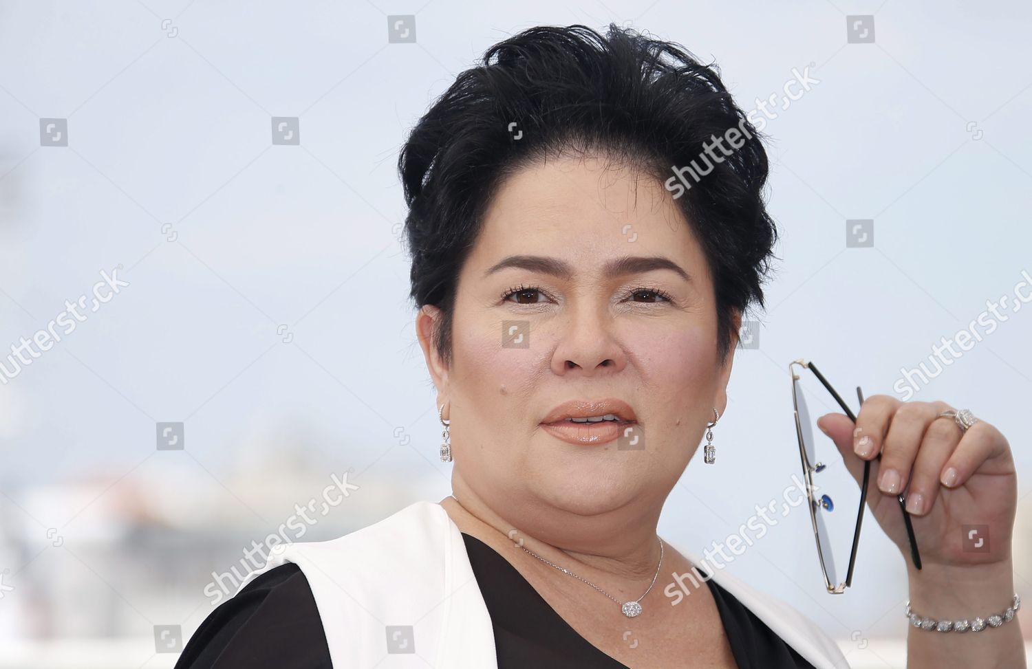 Philippino Actress Jaclyn Jose Poses During Editorial Stock Photo ...