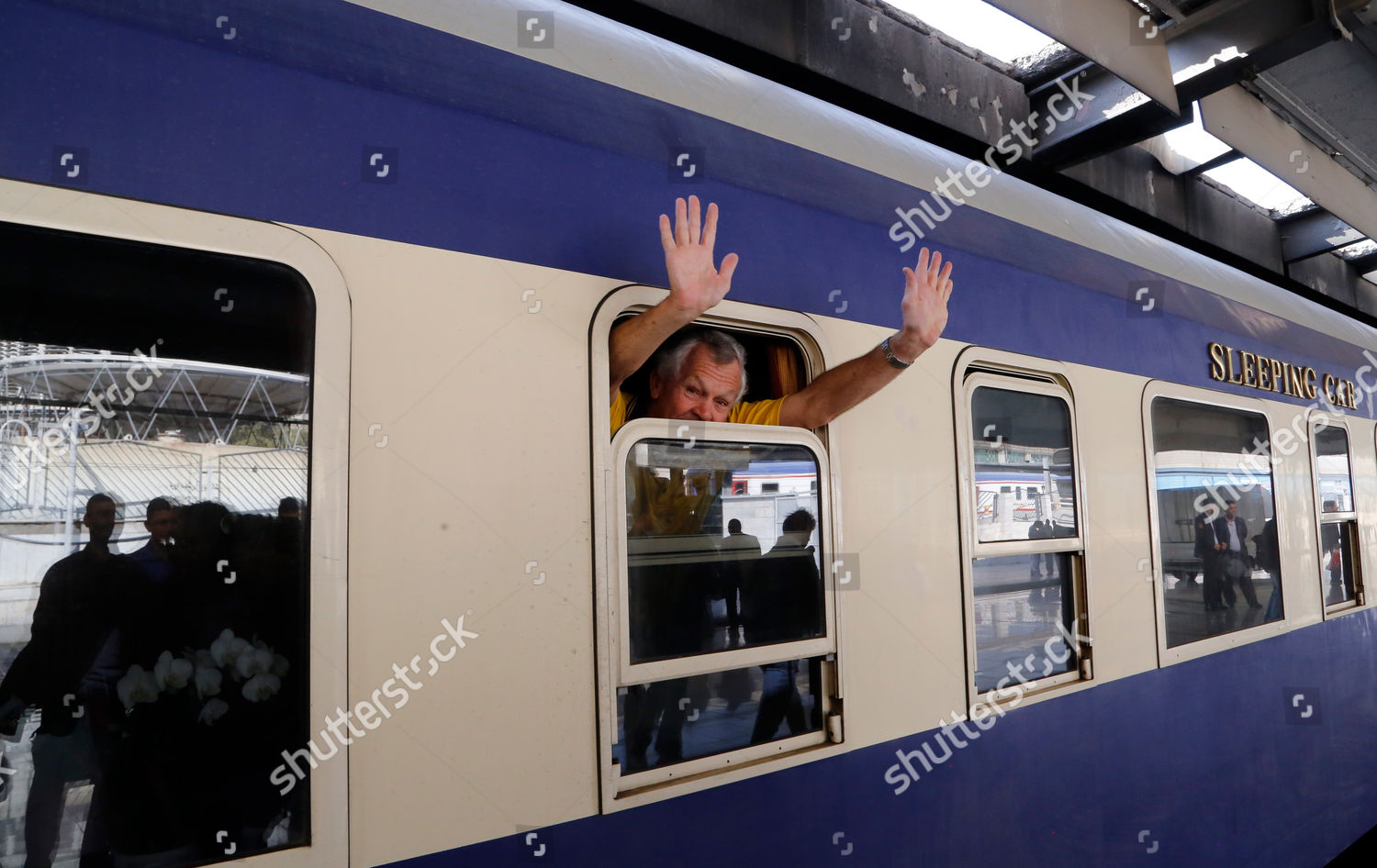 Traveller Golden Eagle Danube Express Train Tourists