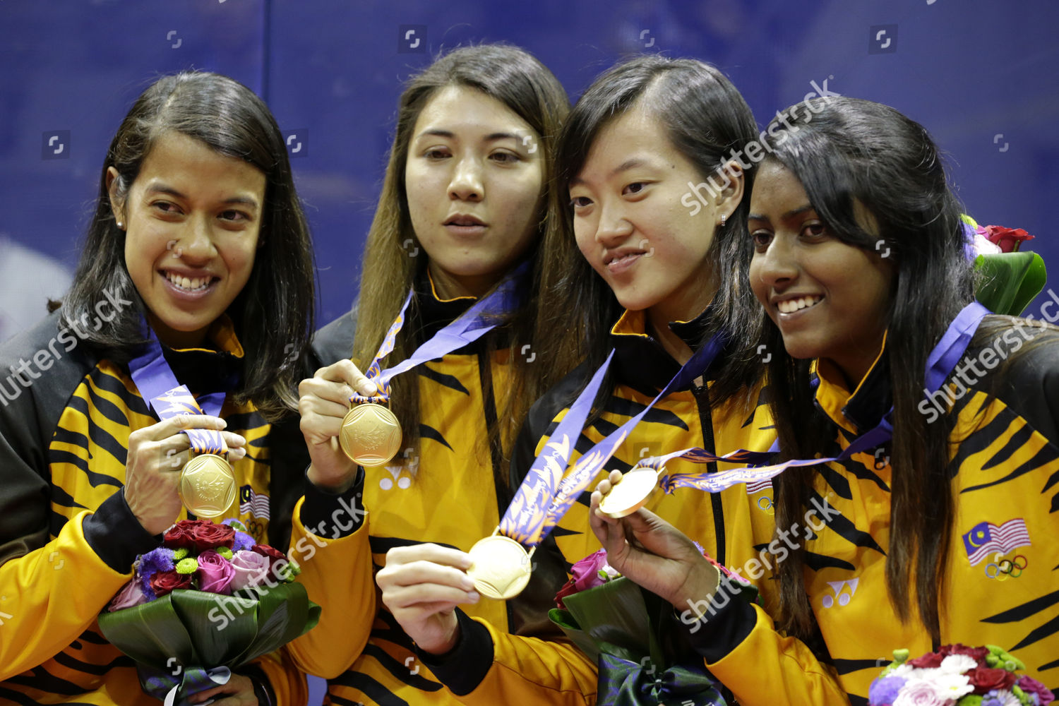 Malaysian Team Celebrates On Podium After Editorial Stock Photo - Stock ...