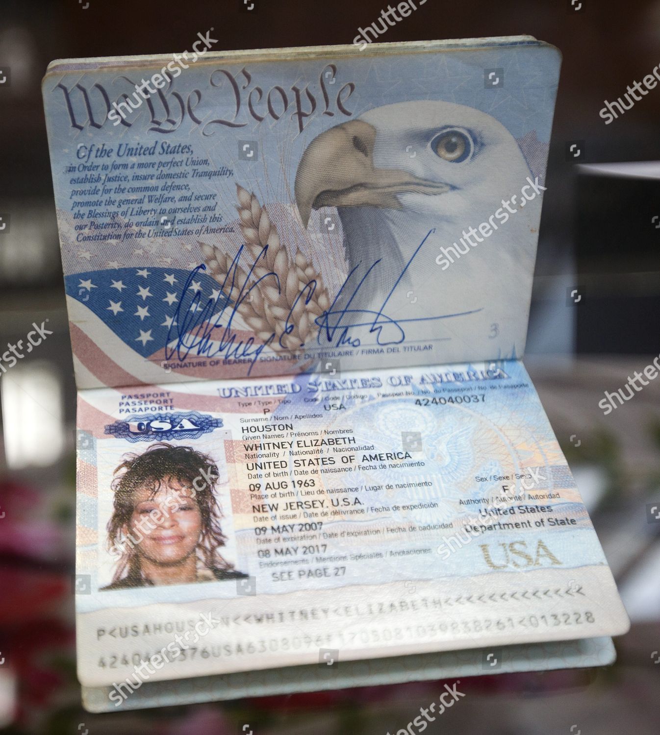 us-passport-late-musician-whitney-houston-editorial-stock-photo-stock