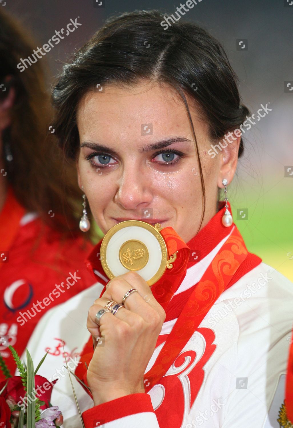 Athletics Yelena Isinbayeva Russia Wins Gold Editorial Stock Photo ...